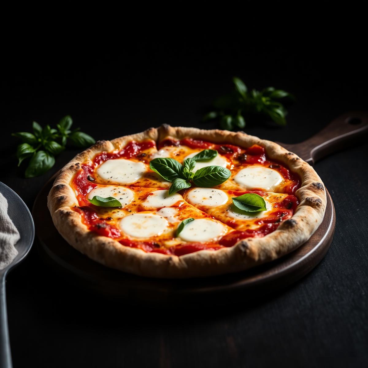 Pizza Margherita frisch aus dem Ofen im Ristorante Rialto